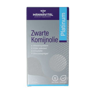 Mannavital Zwarte komijnolie platinum 120 Softgels