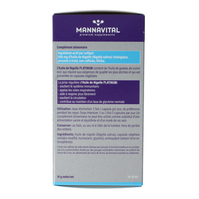 Schwarzkümmelöl Platinum 120 Softgels