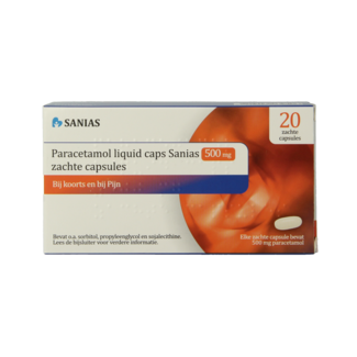 Sanias Sanias Paracetamol 500 mg Flüssigkapseln, 20 Stück