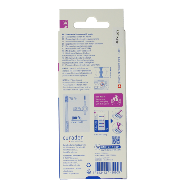 Curaprox Perio start 406 fuchsia 5 Stuks