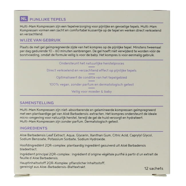 Multi-Mam Compresses 12 pièces