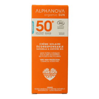 Alphanova Sun Alphanova Sun Sunscreen face SPF50+ organic 50 Gram