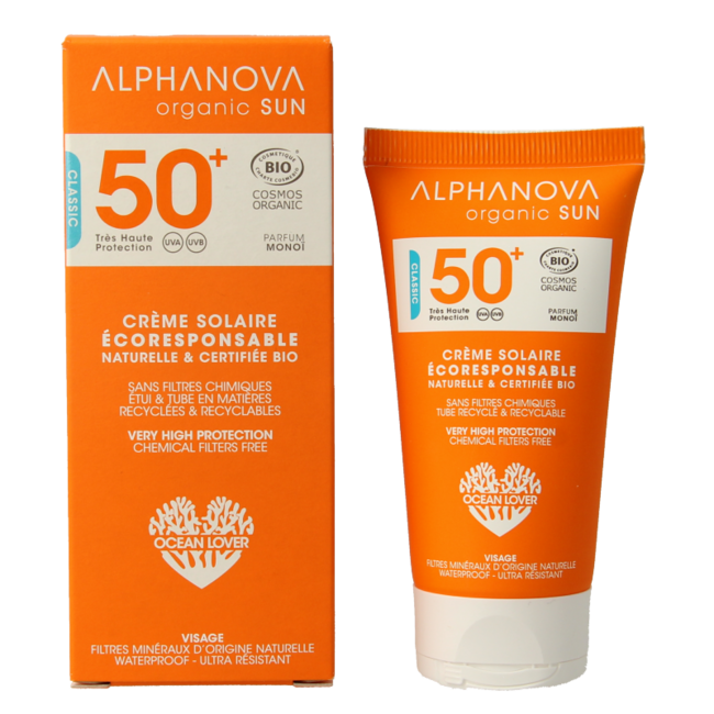 Alphanova Sun Sonnencreme Gesicht LSF50+ Bio 50 Gramm