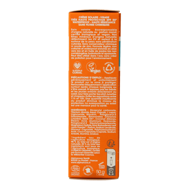 Alphanova Sun Sonnencreme Gesicht LSF50+ Bio 50 Gramm