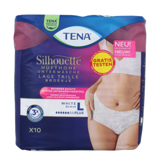 Tena Tena Silhouette Plus Low Waist Blanco Talla L 10 Unidades