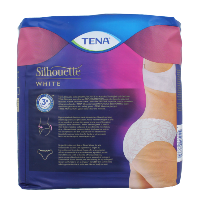 Tena Silhouette plus low waist white L 10 Pieces