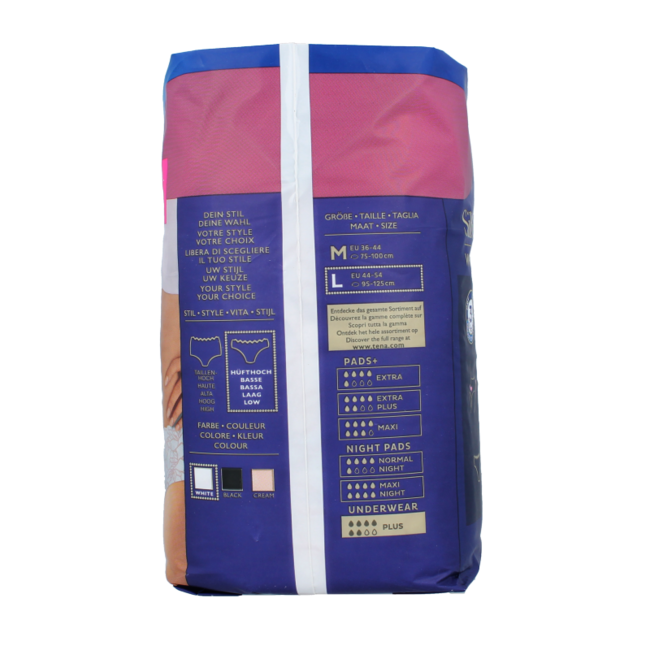 Tena Silhouette Plus Low Waist Białe L 10 sztuk