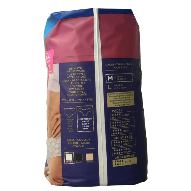 Tena Silhouette plus low waist wit M 12 Stuks