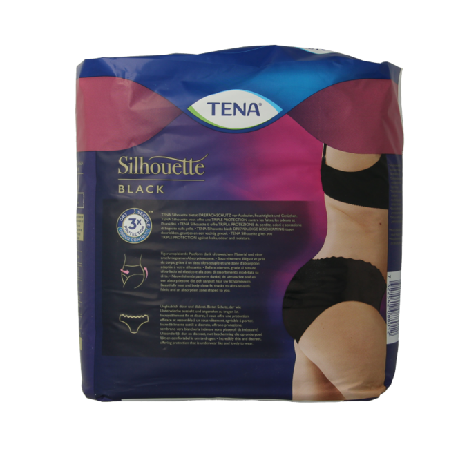 Silhouette plus low waist nero L 10 Pezzi