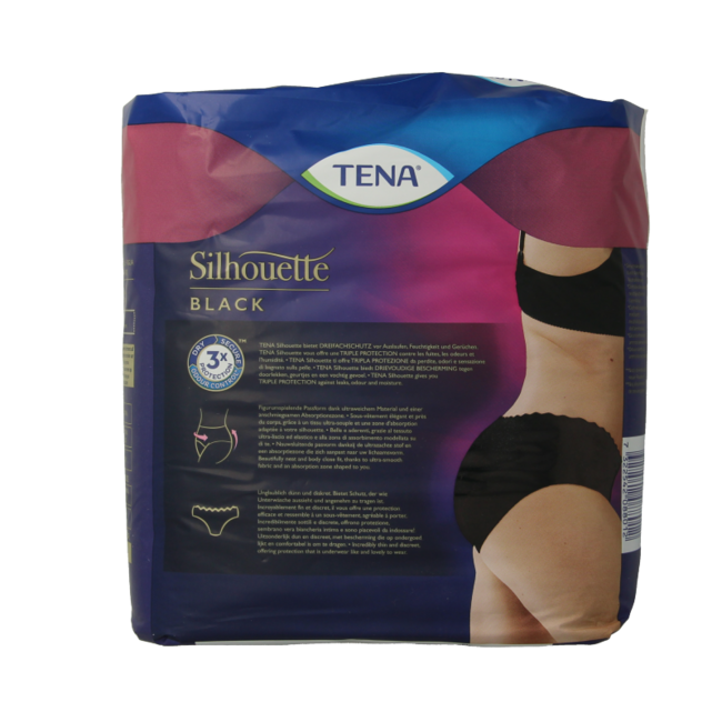 Silhouette Plus Low Waist Schwarz L 10 Stück