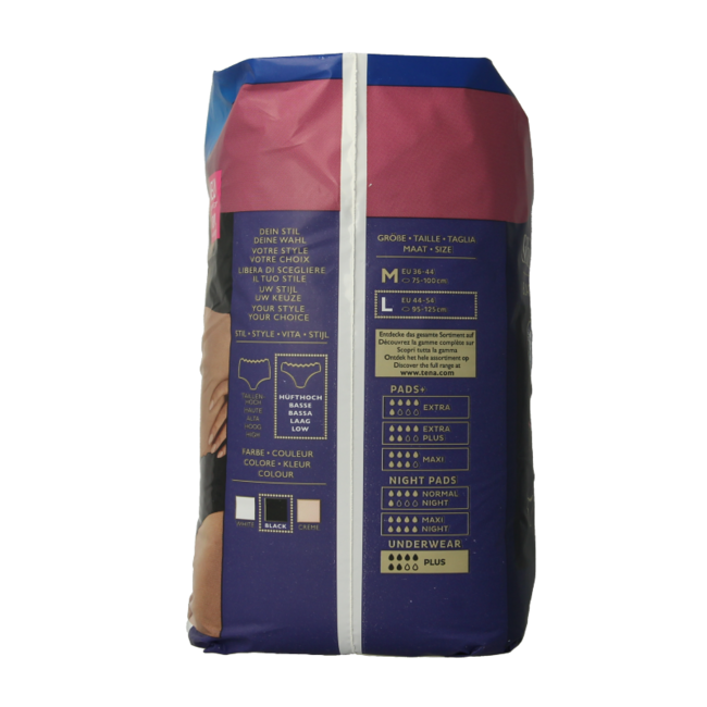 Silhouette Plus Vita Bassa Nero L 10 Pezzi