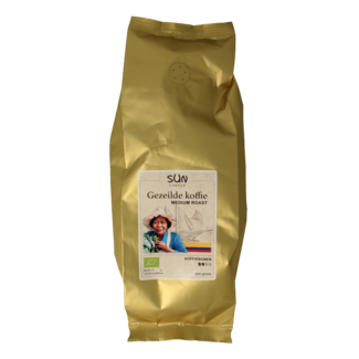 SUN Coffee Grains de café à la voile torréfaction moyenne bio 500 g