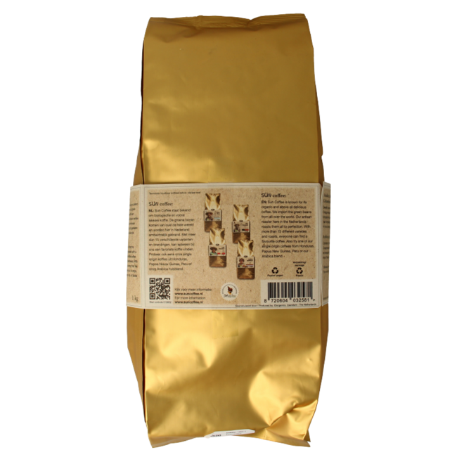 SUN Coffee Gesegelte Kaffeebohnen Medium Roast Bio 1 Kilogramm