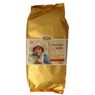 SUN Coffee SUN Coffee Granos de café transportados a vela tueste oscuro bio 1 Kilogramo