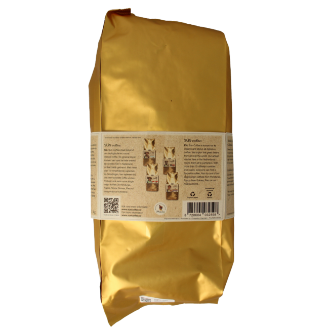 SUN Coffee Sail-transported dark roast organic coffee beans 1 Kilogram