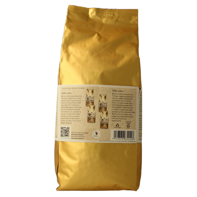 SUN Coffee Santa rosa granos tueste oscuro bio 1 Kilogramo