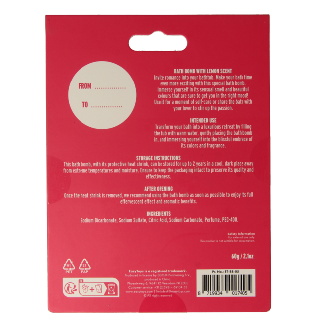 EasyToys Spank Me Bath Bomb 1 Piece