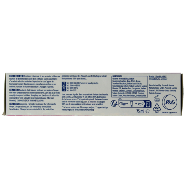 Oral B Toothpaste 3D white luxe 75 Millilitres
