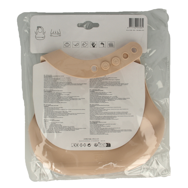 Bavaglino in silicone Difrax LOVI color nude, 1 pezzo