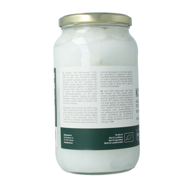 Organic coconut oil 1000 Millilitres