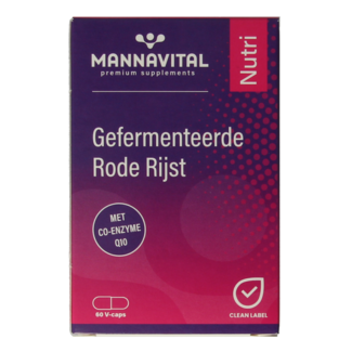 Mannavital Mannavital Gefermenteerde rode rijst 60 Vegetarische capsules