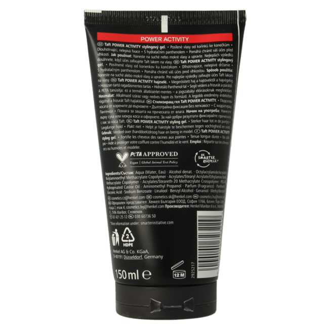 Taft Power active gel 150 Millilitres