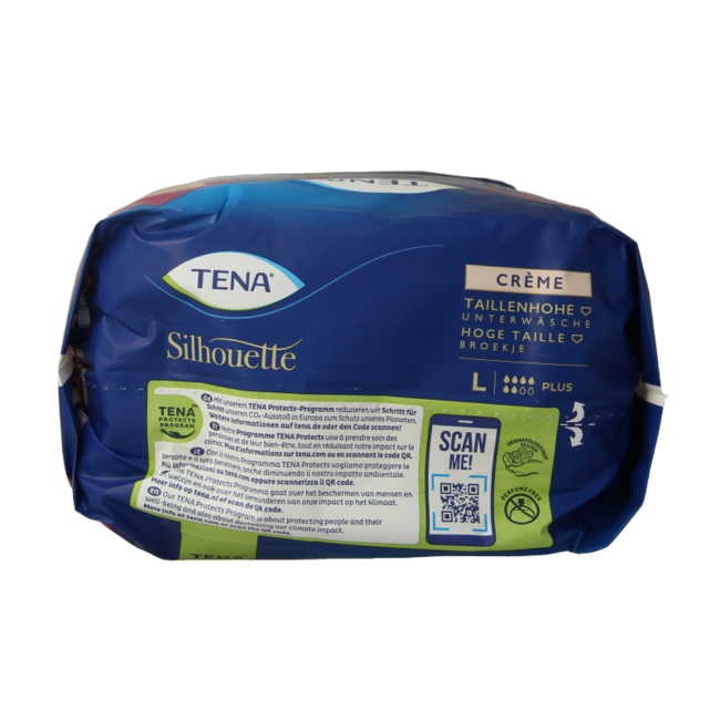 TENA Silhouette Plus High Waist Cream Large 8 Pack