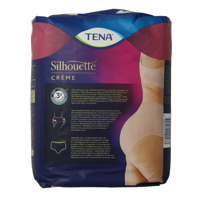 TENA Silhouette Plus High Waist Crème, duże, 8 sztuk