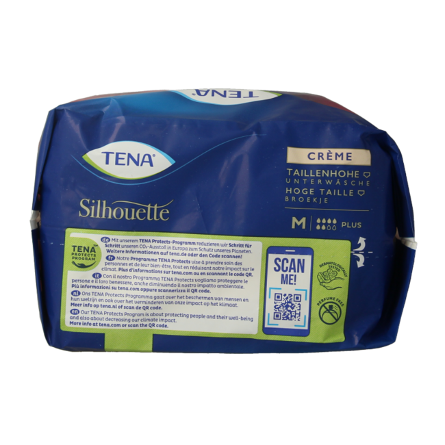 Tena Silhouette Plus High Waist Cream Medium 9 Pieces