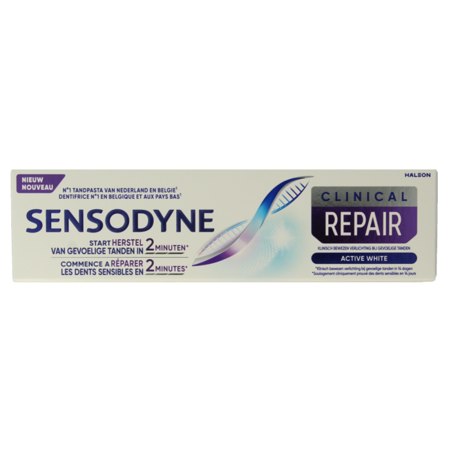 Toothpaste clinical repair active white 75 Millilitres