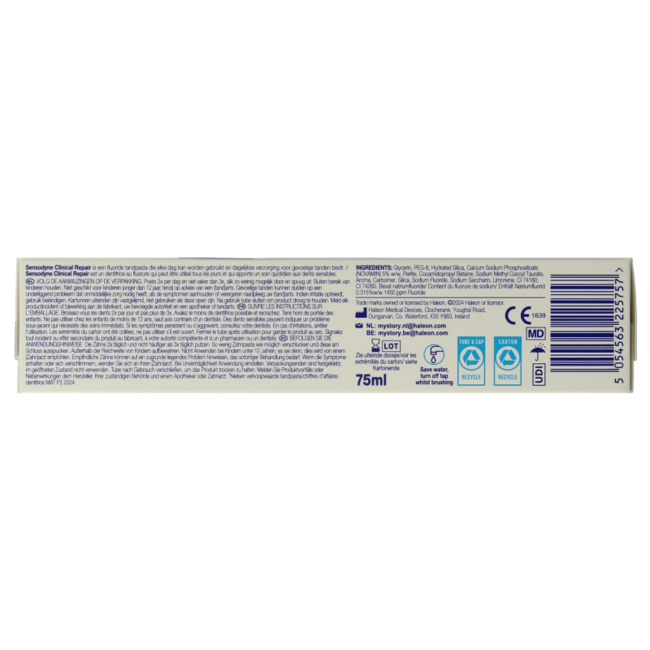 Toothpaste clinical repair active white 75 Millilitres