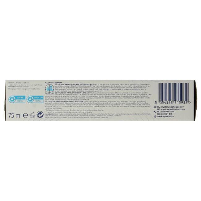 Aquafresh Toothpaste pure breath 75 Millilitres