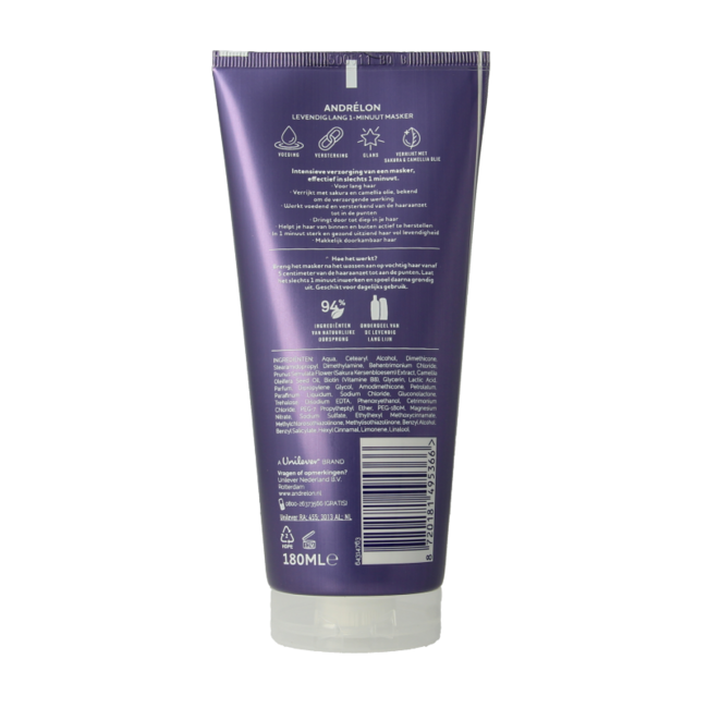 Masque Andrélon Cheveux Longs et Pleins de Vie 180 ml