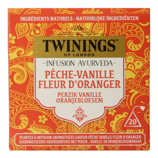Twinings Ayurveda vanilla perzik oranjebloesem 20 Stuks