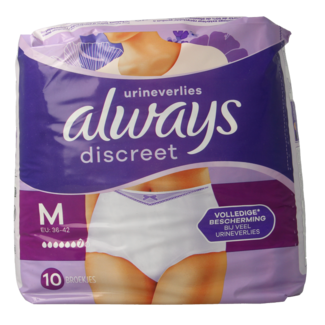 Always Always Discreet pants plus size M 10 pieces