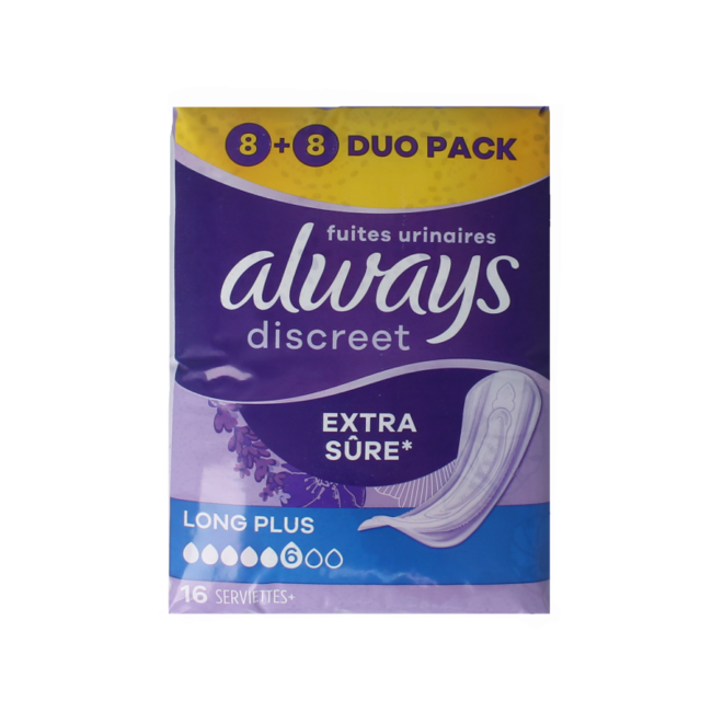 Always Discreet long+ 16 Stuks