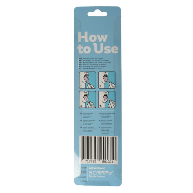 Raschietto per Lingua Clevercool Scrapy 1 Pezzo
