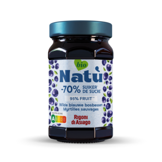Natu Natu Wilde blauwe bosbessenjam bio 240 Gram