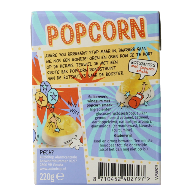 Autodrop Proefritje popcorn 220 g