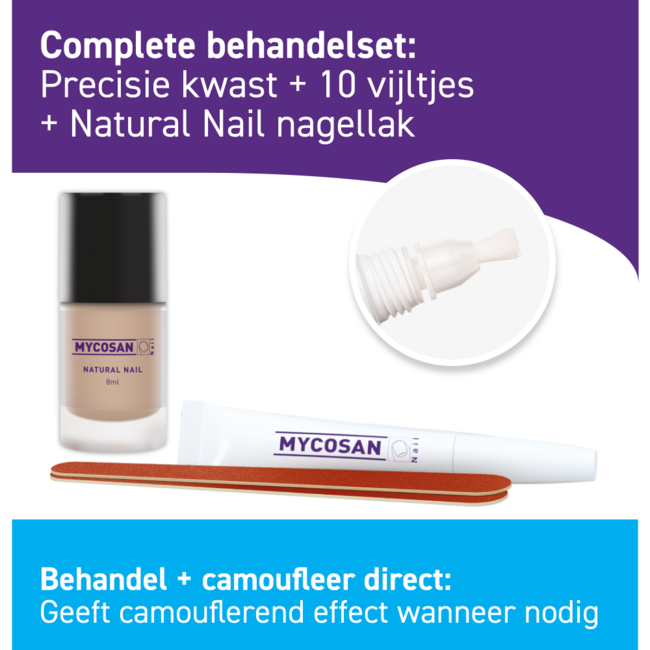 Mycosan Set de tratamiento y camuflaje para hongos en las uñas 1 Set