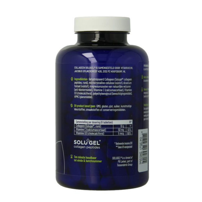 Comprimidos de colágeno Solugel con vitamina C y D 150 comprimidos