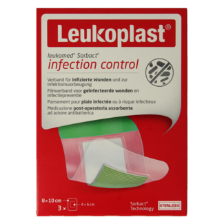Leukoplast Leukoplast Adhesive Plaster Leukomed Sorbact 8 x 10cm 3 Pieces