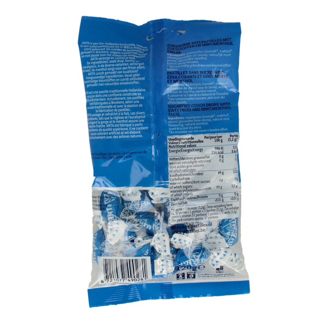 Anta Mint zuckerfrei mit Stevia 120 Gramm