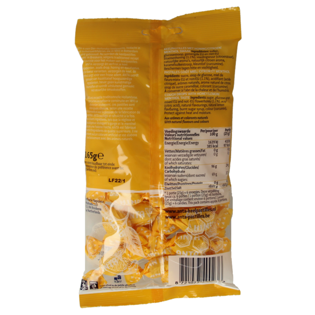 Miel citron menthol 165 g