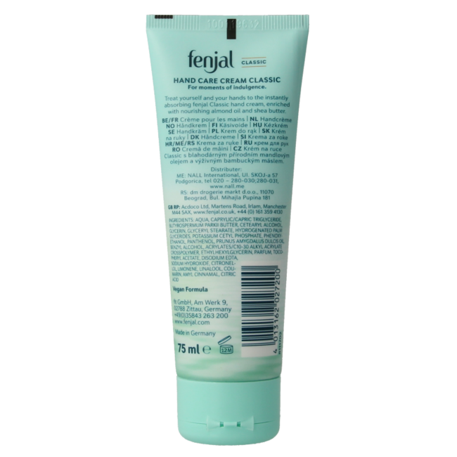 Hand cream classic 75 Millilitres