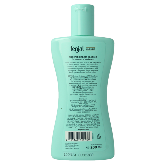 Fenjal Shower creme classic 200 Millilitres
