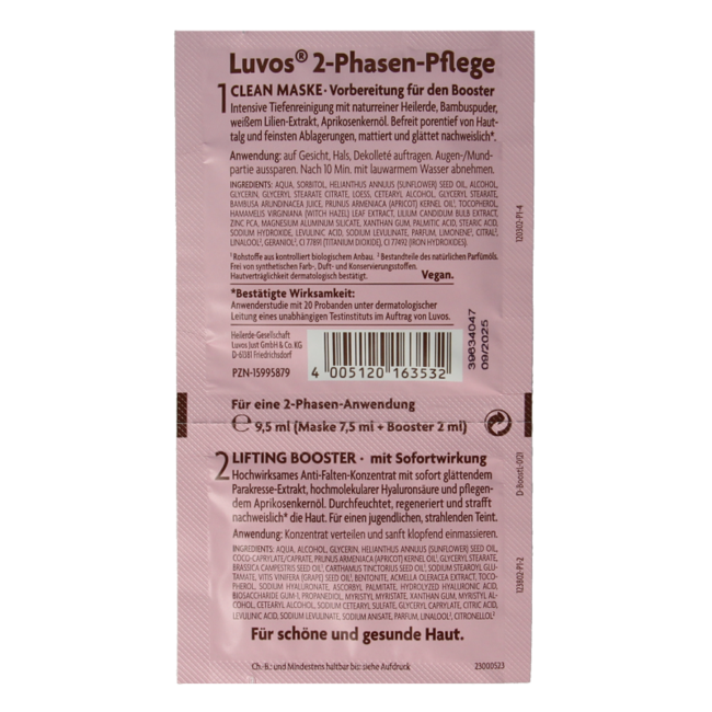 Luvos Masque crème booster lifting bio 2 phases 9,5 ml