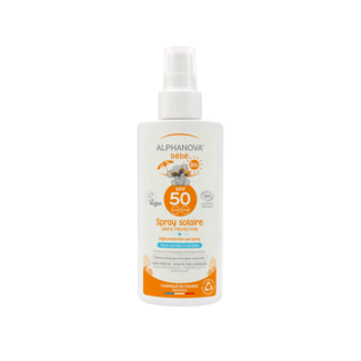 Alphanova Sun Spray solaire bio pour bébé haute protection SPF50 125 millilitres