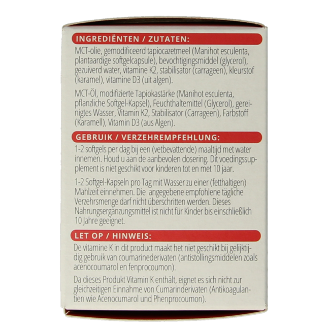 Vitamine K2 + D3 60 Softgels