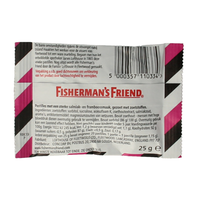 Fisherman's Friend Raspberry sugar-free 25 Gram